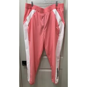 Puma Fit Woven Jogger Passionfruit And Puma White Women’s Size XXL NWT